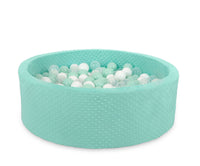 Piscine minky sèche avec boules 200 pcs - menthe - Mode Bébé Claye
