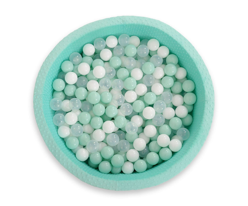 Piscine minky sèche avec boules 200 pcs - menthe - Mode Bébé Claye
