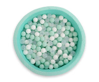 Piscine minky sèche avec boules 200 pcs - menthe - Mode Bébé Claye