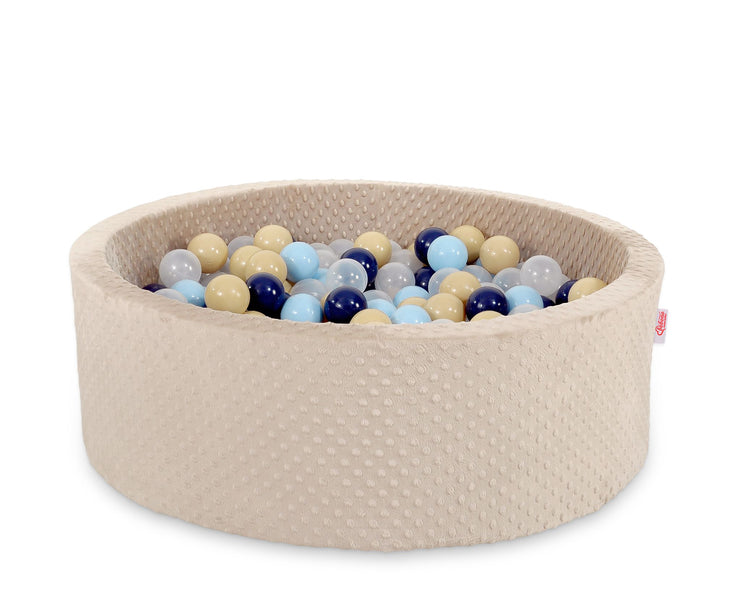 Piscine sèche à volants avec boules 200 pcs. - beige - Mode Bébé Claye