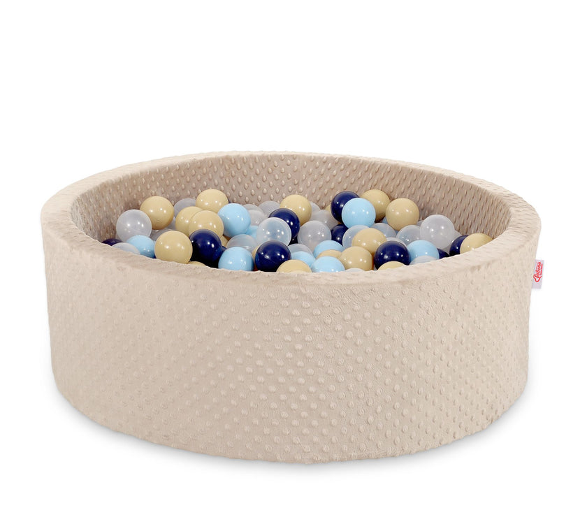 Piscine sèche à volants avec boules 200 pcs. - beige - Mode Bébé Claye