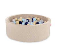 Piscine sèche à volants avec boules 200 pcs. - beige - Mode Bébé Claye