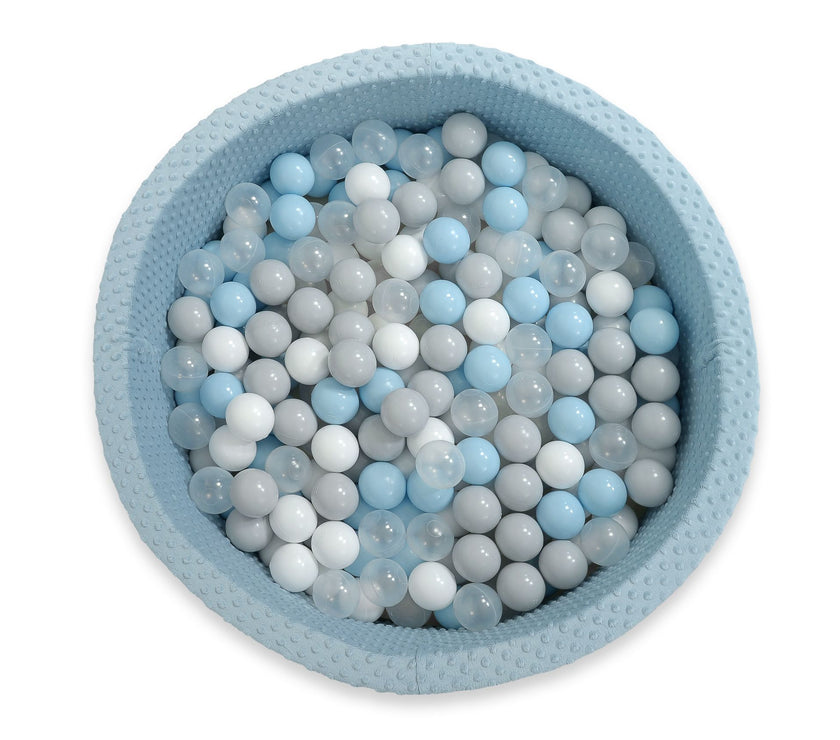 Piscine sèche à volants avec boules 200 pcs. -bleu - Mode Bébé Claye
