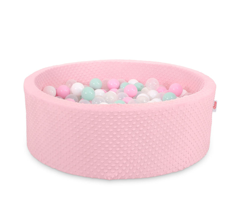 Piscine sèche minky avec boules 200 pcs - rose - Mode Bébé Claye