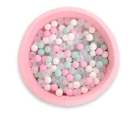 Piscine sèche minky avec boules 200 pcs - rose - Mode Bébé Claye