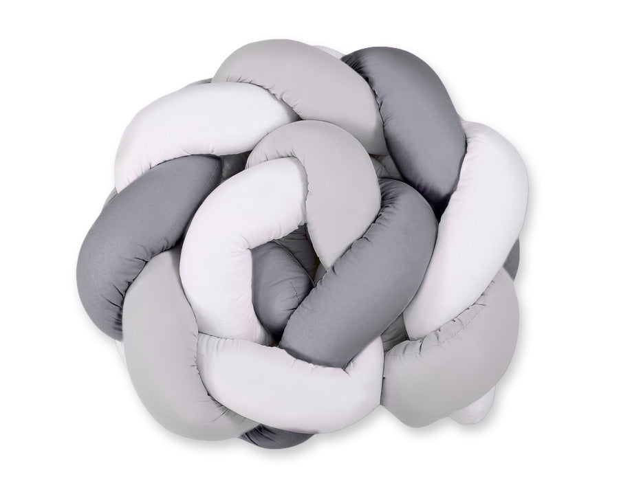 Tour de lit Tressé - blanc-gris - Mode Bébé Claye