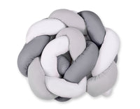 Tour de lit Tressé - blanc-gris - Mode Bébé Claye