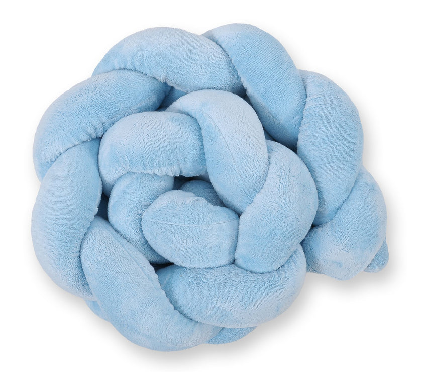 Tour de lit Tressé en pluche - Bleu - Mode Bébé Claye