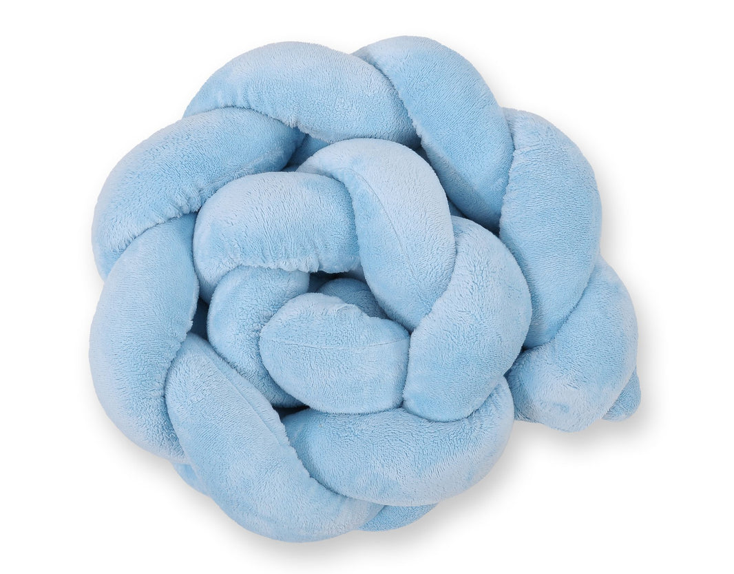 Tour de lit Tressé en pluche - Bleu - Mode Bébé Claye