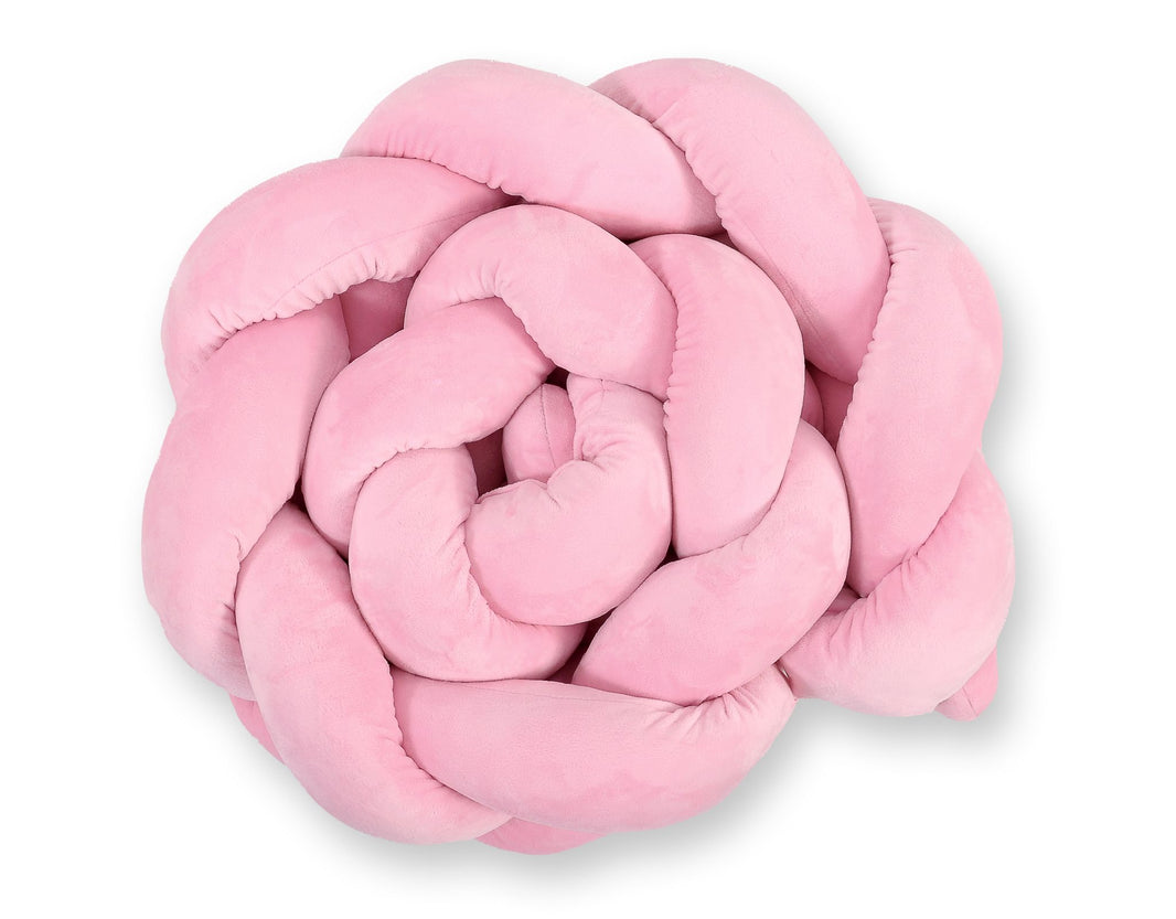 Tour de lit Tressé en pluche - rose - Mode Bébé Claye