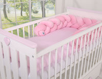 Tour de lit Tressé en pluche - rose - Mode Bébé Claye