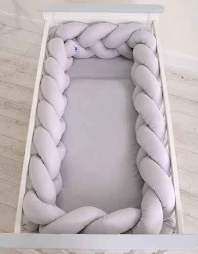 Tour de lit Tressé Gris 360 cm - Mode Bébé Claye