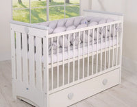 Tour de lit Tressé Gris 360 cm - Mode Bébé Claye