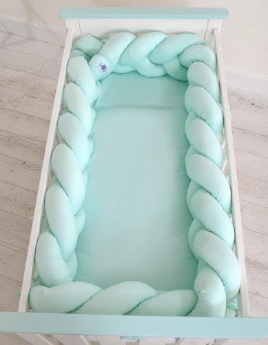 Tour de lit Tressé menthe 360 cm - Mode Bébé Claye