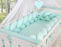Tour de lit Tressé menthe 360 cm - Mode Bébé Claye