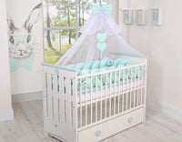 Tour de lit Tressé menthe 360 cm - Mode Bébé Claye