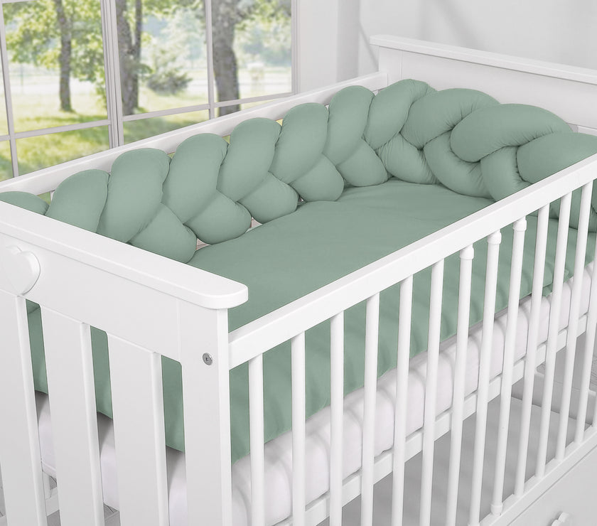 Tour de lit Tressé -vert - Mode Bébé Claye