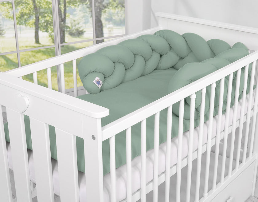 Tour de lit Tressé -vert - Mode Bébé Claye