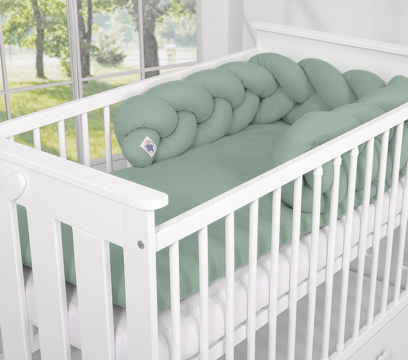 Tour de lit Tressé -vert - Mode Bébé Claye