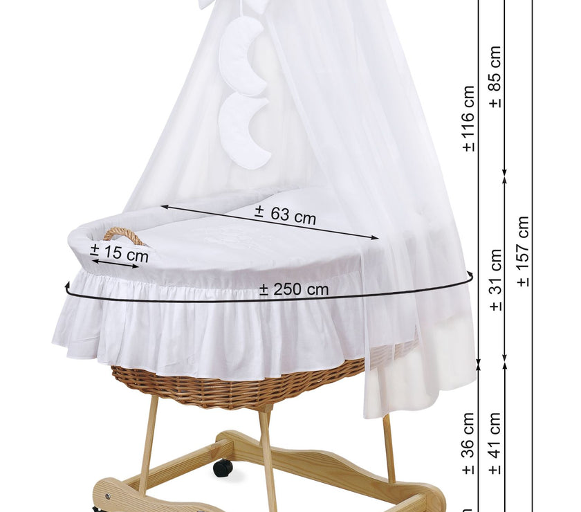 Berceau Crib avec baldaquin Petit Prince  - Princesse crème - Mode Bébé Claye