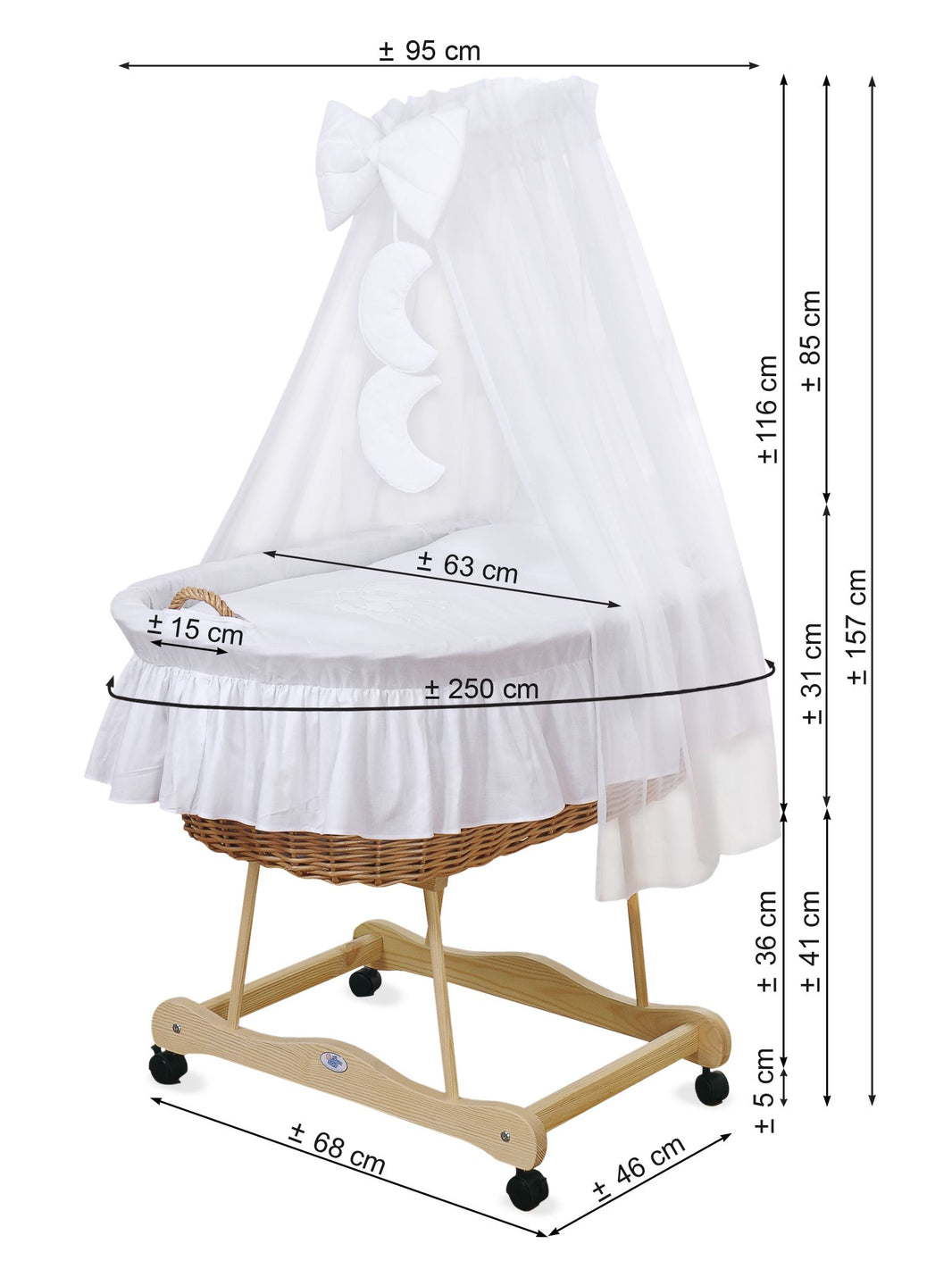 Berceau Crib avec baldaquin Petit Prince  - Princesse crème - Mode Bébé Claye