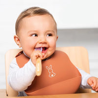 Bavoir silicone bleu marine - Mode Bébé Claye