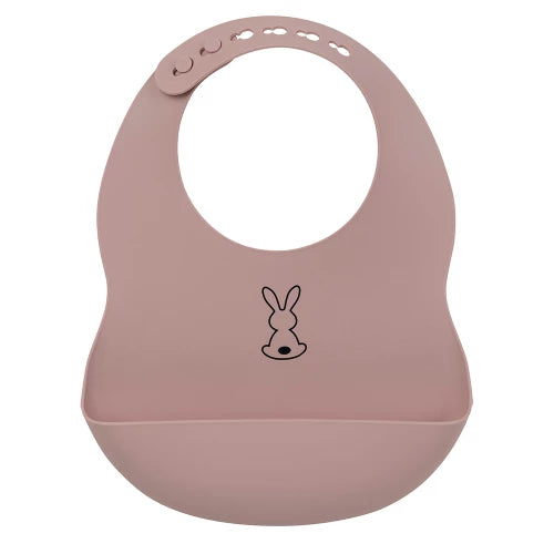 Bavoir silicone vieux rose - Mode Bébé Claye