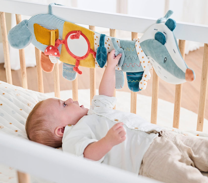 Doudou d'Activité  Bleu Poussiéreux Felix & Leo - Mode Bébé Claye