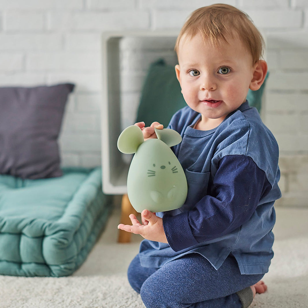 VEILLEUSE SOURIS Silicone Vert - Mode Bébé Claye