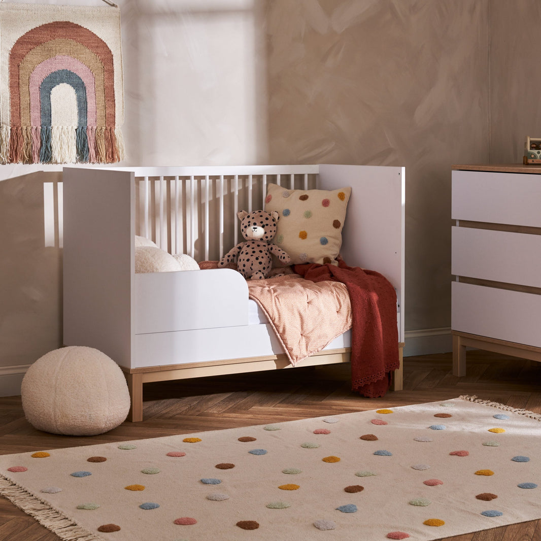 Chambre Duo Astrid - Lit 60x120cm + Commode 3 Tiroirs - Blanc - Mode Bébé Claye