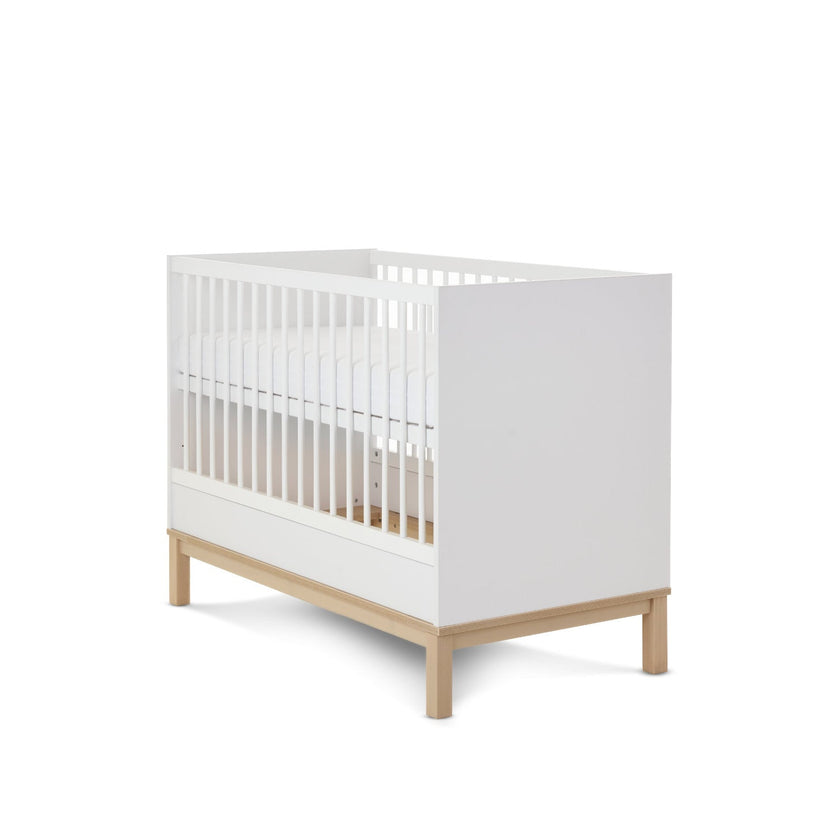 Chambre Duo Astrid - Lit 60x120cm + Commode 3 Tiroirs - Blanc - Mode Bébé Claye
