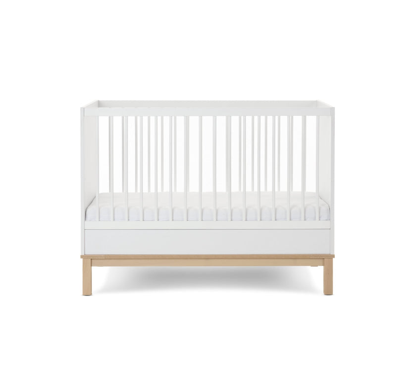 Chambre Duo Astrid - Lit 60x120cm + Commode 3 Tiroirs - Blanc - Mode Bébé Claye
