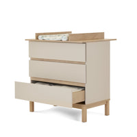 Chambre Duo Astrid - Lit 60x120cm + Commode 3 Tiroirs - Satin - Mode Bébé Claye