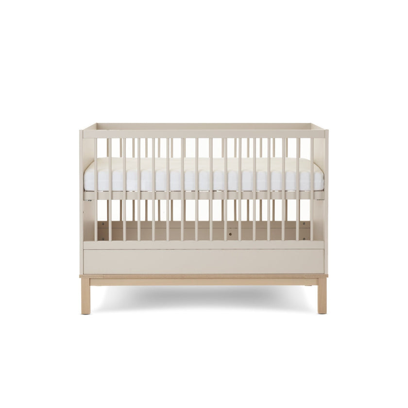 Chambre Duo Astrid - Lit 60x120cm + Commode 3 Tiroirs - Satin - Mode Bébé Claye