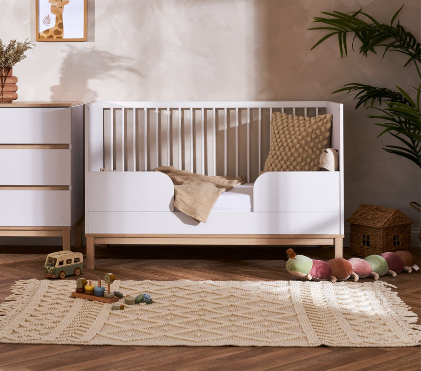 Chambre Duo Astrid - Lit 70x140cm + Commode 3 Tiroires - Blanc - Mode Bébé Claye