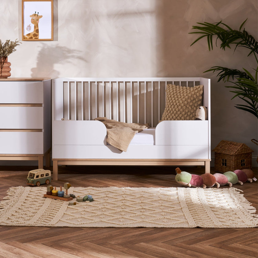 Chambre Duo Astrid - Lit 70x140cm + Commode 3 Tiroires - Blanc - Mode Bébé Claye