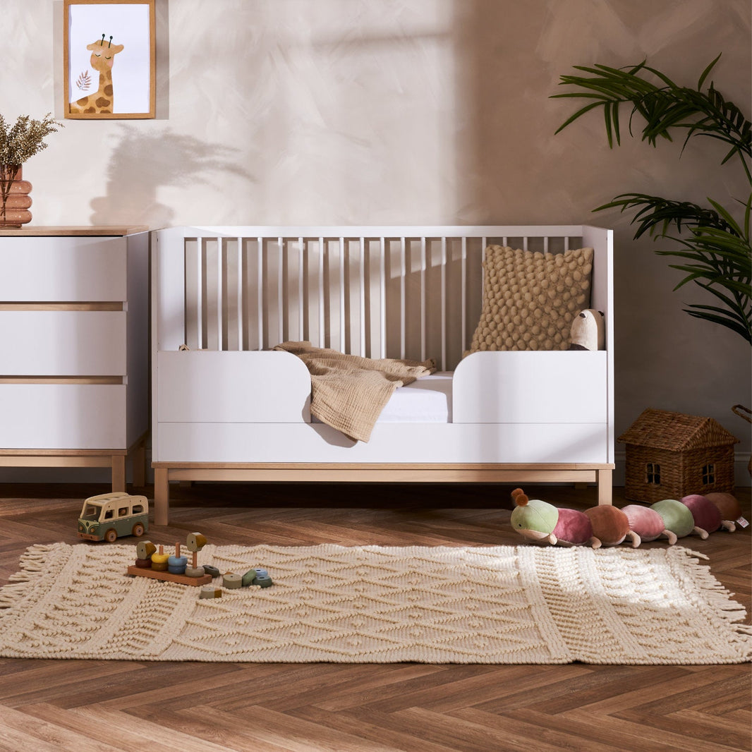 Chambre Duo Astrid - Lit 70x140cm + Commode 3 Tiroires - Blanc - Mode Bébé Claye