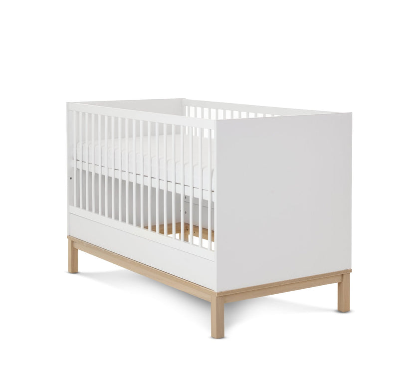 Chambre Duo Astrid - Lit 70x140cm + Commode 3 Tiroires - Blanc - Mode Bébé Claye