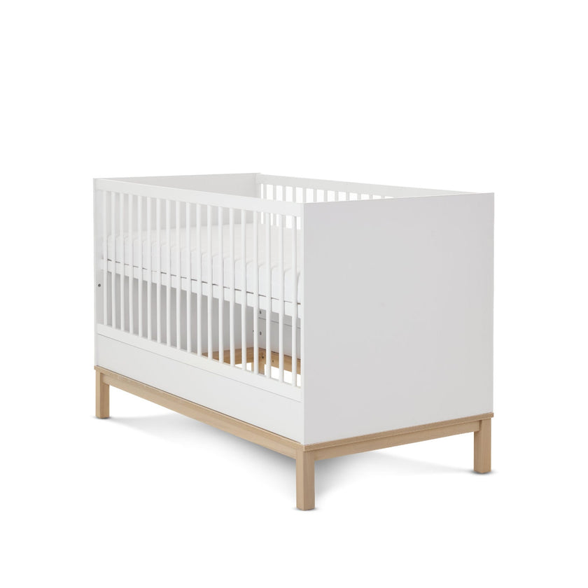 Chambre Duo Astrid - Lit 70x140cm + Commode 3 Tiroires - Blanc - Mode Bébé Claye