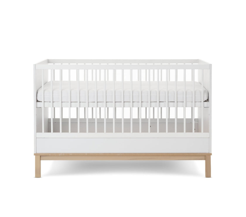 Chambre Duo Astrid - Lit 70x140cm + Commode 3 Tiroires - Blanc - Mode Bébé Claye