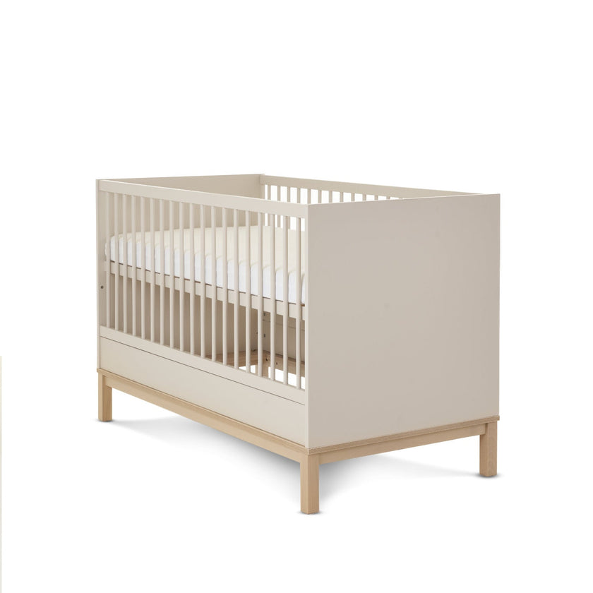 Chambre Duo Astrid - Lit 70x140cm + Commode 3 Tiroires - Satin - Mode Bébé Claye