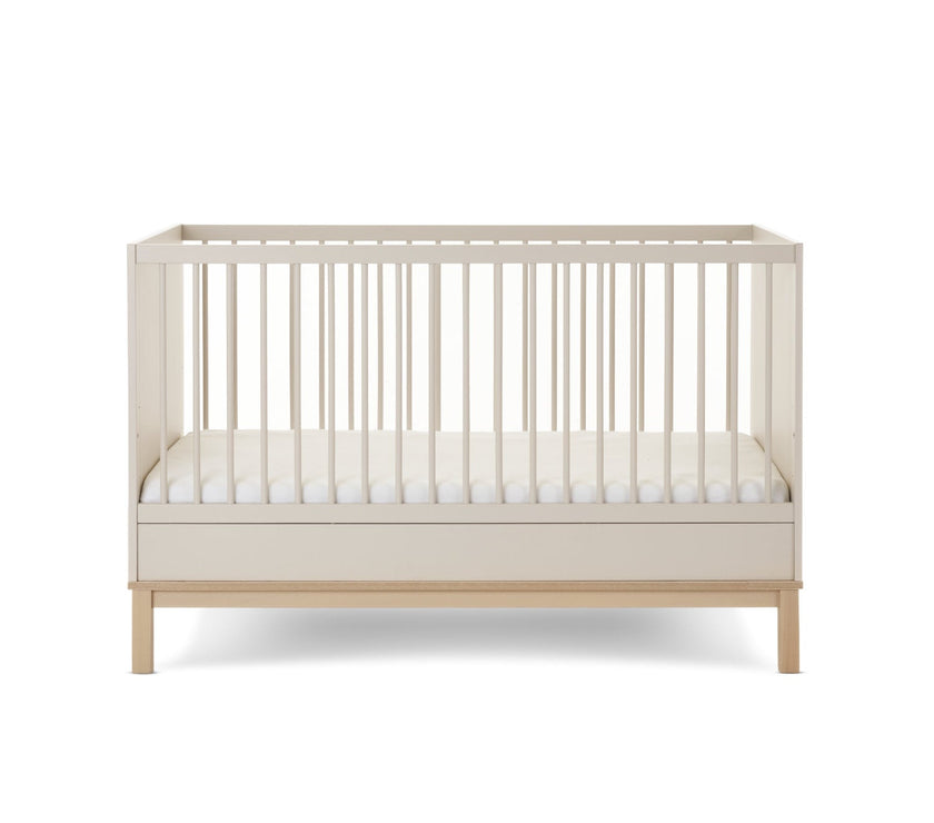 Chambre Duo Astrid - Lit 70x140cm + Commode 3 Tiroires - Satin - Mode Bébé Claye