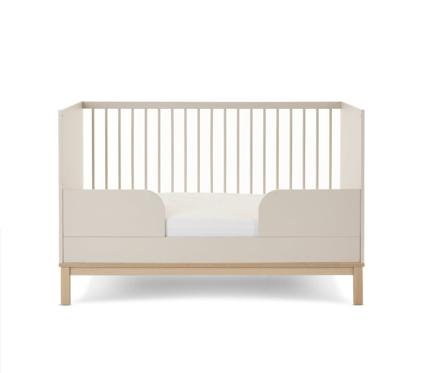 Chambre Duo Astrid - Lit 70x140cm + Commode 3 Tiroires - Satin - Mode Bébé Claye