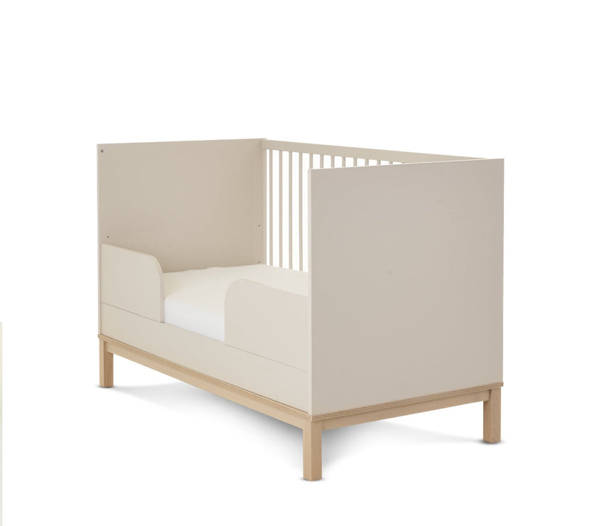 Chambre Duo Astrid - Lit 70x140cm + Commode 3 Tiroires - Satin - Mode Bébé Claye