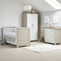 Chambre Trio bébé Nika Gris Lavé et Blanc - Mode Bébé Claye