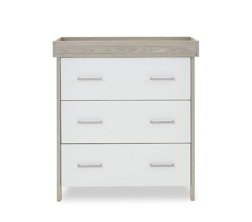Chambre Trio bébé Nika Gris Lavé et Blanc - Mode Bébé Claye