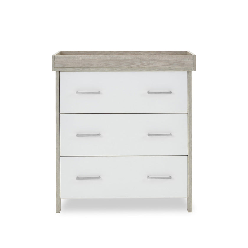 Chambre Trio bébé Nika Gris Lavé et Blanc - Mode Bébé Claye