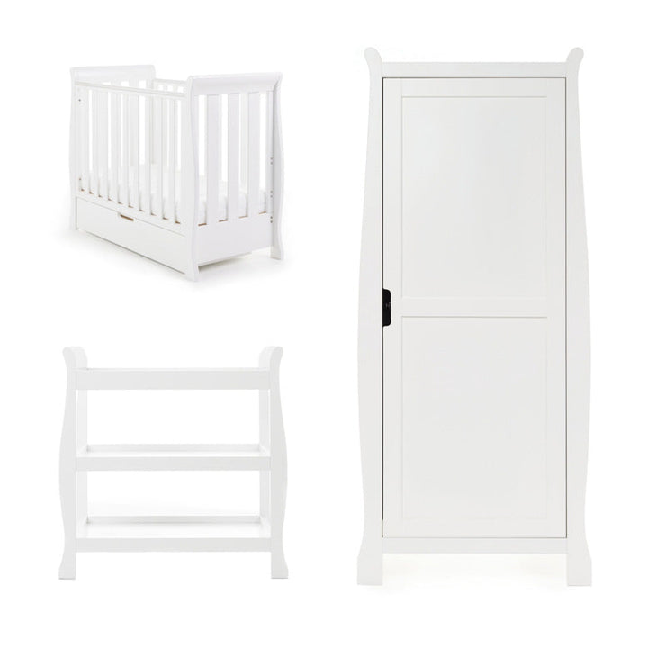Obaby - Chambre Trio bébé Stamford Space Saver - Blanc - Mode Bébé Claye