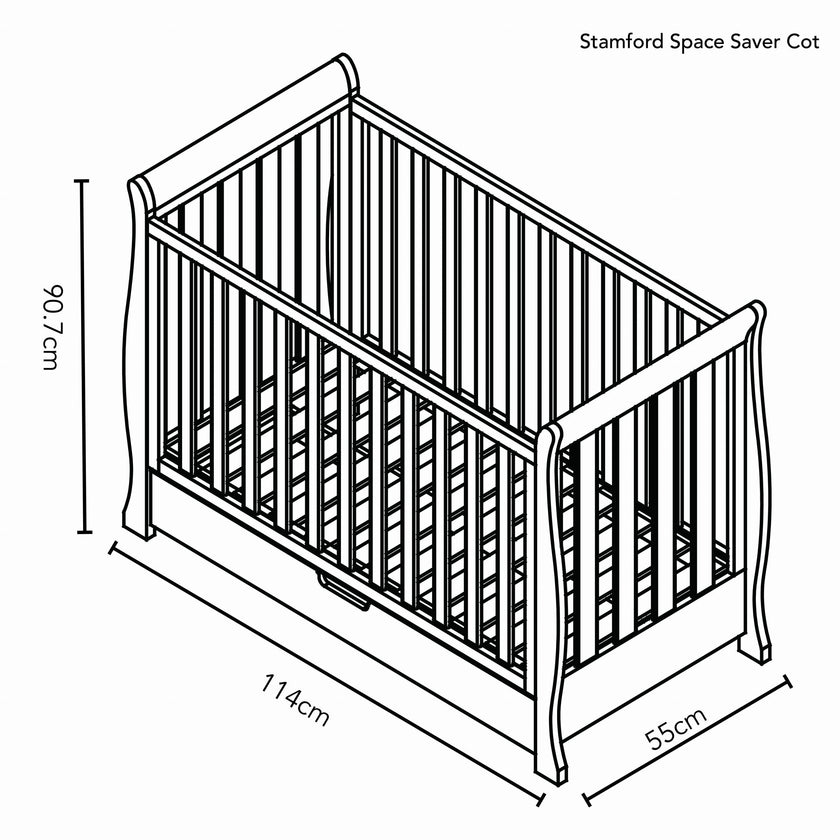 Obaby - Chambre Trio bébé Stamford Space Saver - Blanc - Mode Bébé Claye