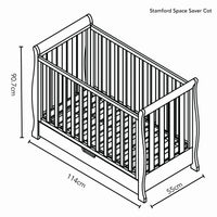 Obaby - Chambre Trio bébé Stamford Space Saver - Blanc - Mode Bébé Claye